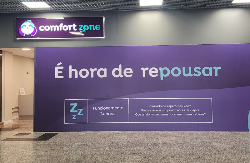 Comfort Zone oferta 10 cabines para descanso no Aeroporto Salgado Filho, em Porto Alegre 