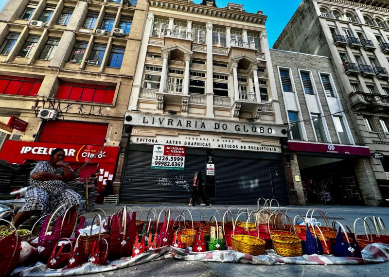 Prédio que teve Livraria do Globo fica no Centro de Porto Alegre está vazio desde meados de 2023