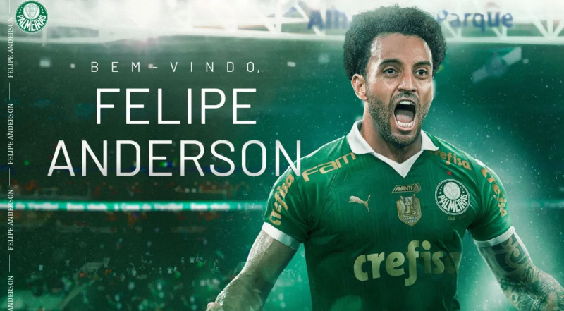 Felipe Anderson foi especulado na Juventus, da Itália, mas preferiu voltar ao Brasil
