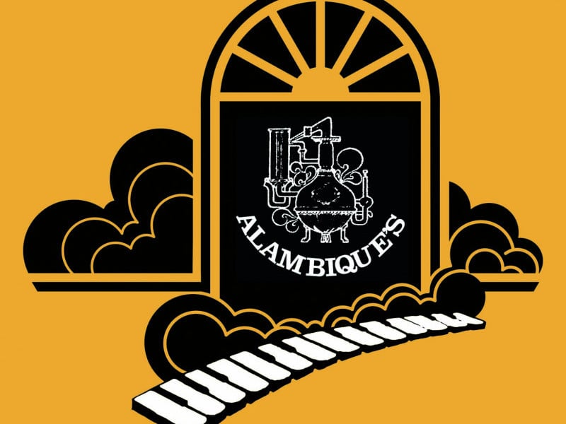 Logomarca do Alambique's, piano-bar que fez a alegria dos boêmios na Porto Alegre dos anos 1980