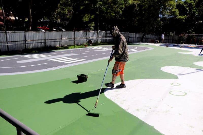Quadras esportivas do setor 2 do Parque Itaimbé recebem pintura