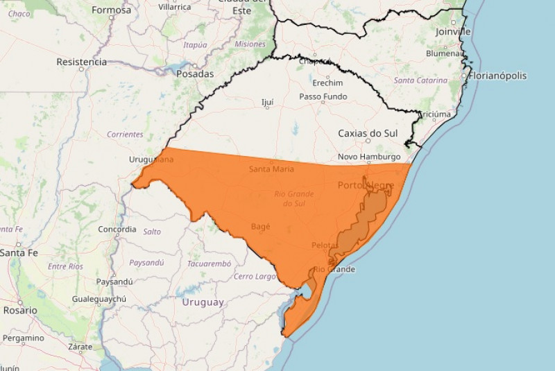 Chuva prevista para os próximos dias gera alerta de cheia de rios importantes, como o Taquari-Antas, Rio dos Sinos, Uruguai, Jacuí e rios do Oeste do RS