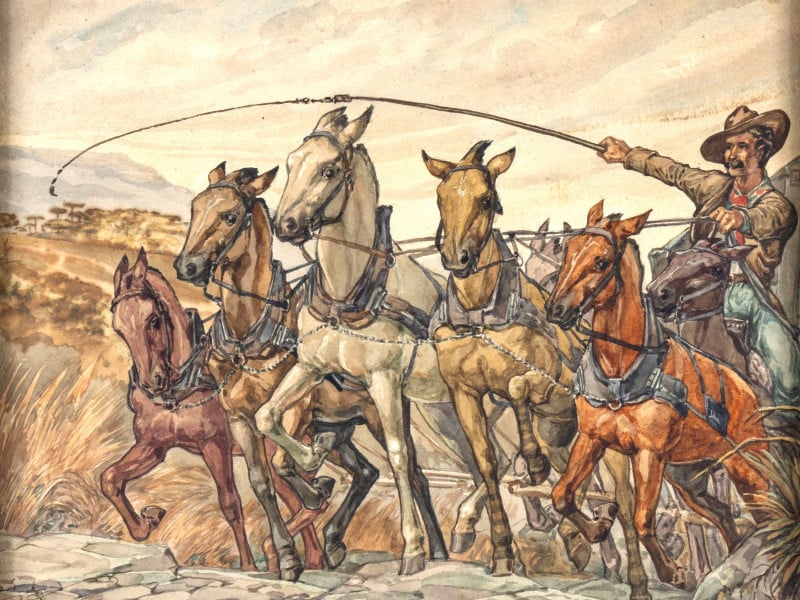 Carreta de caixeiro viajante na Serra Gaúcha