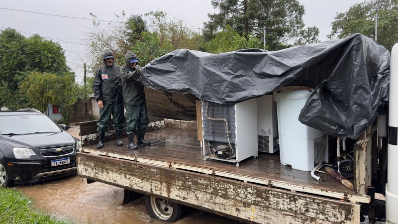 Parte dos atingidos foi levada para o abrigo municipal