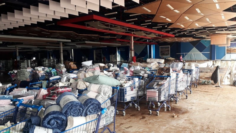 Mercadorias que não foram danificadas serão doadas a comunidades em Lajeado