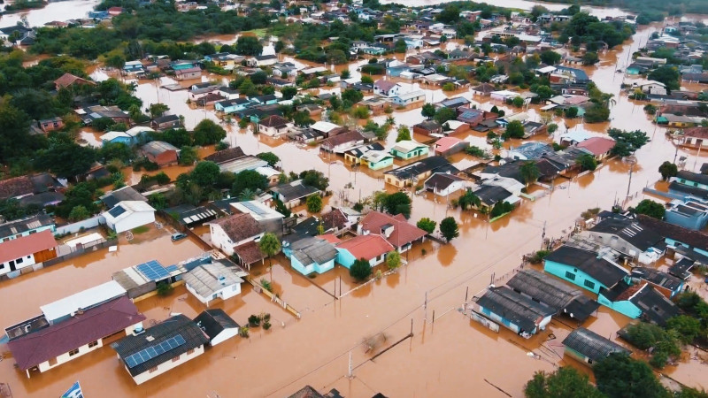 Os bairros Centro, Ferroviário, Olaria, industrial estão inundados em Montenegro