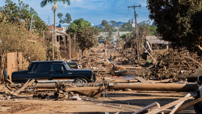 Cidade foi devastada pela cheia do Rio Taquari