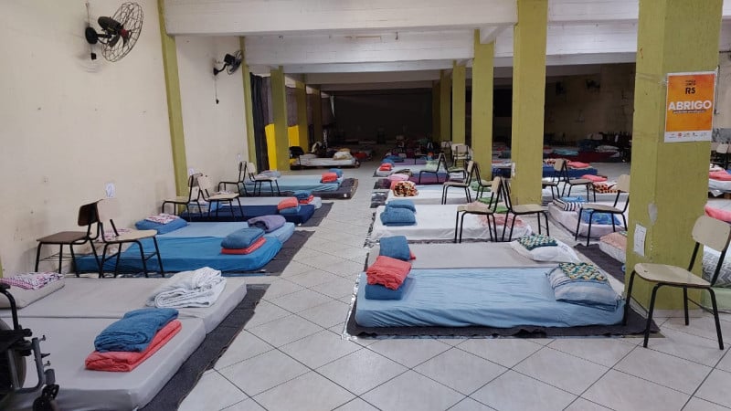 Das 30 vagas disponíveis no abrigo, apenas quatro estavam ocupadas até a manhã de sexta-feira (17)