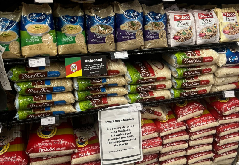 Medida semelhante foi adotada no ano passado para segurar os preços do arroz e garantir o abastecimento após as enchentes no Estado