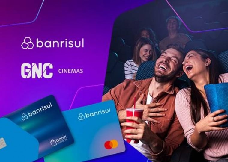 Quem adquirir o ingresso com os cartões Banrisul também tem desconto de 50% no combo pequeno de pipoca e refrigerante