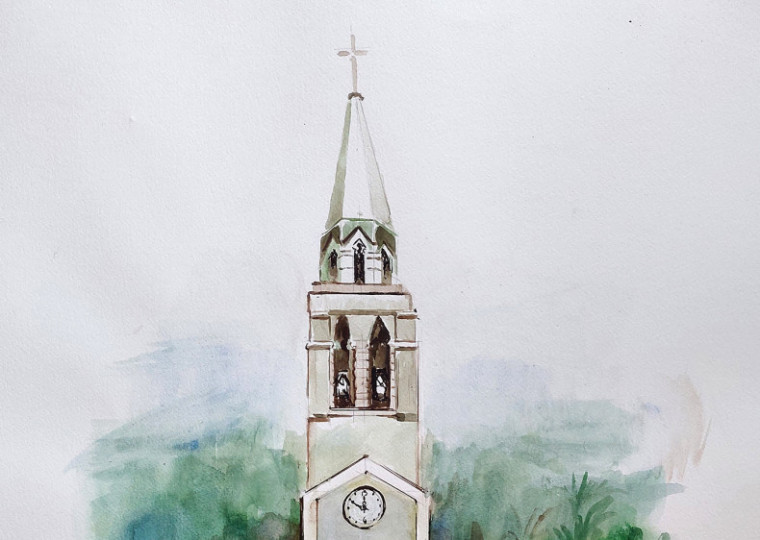 Vitório Gheno, imagem da Matriz de Muçum