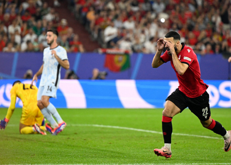 Artilheiro da Eurocopa, com três gols, Mikautadze marcou o gol que selou a vitória da Geórgia contra Portugal