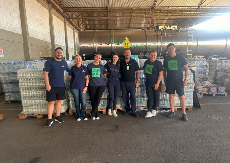 Cooperativa Cooperlíquidos virou central de doações do Sistema Ocergs durante enchentes