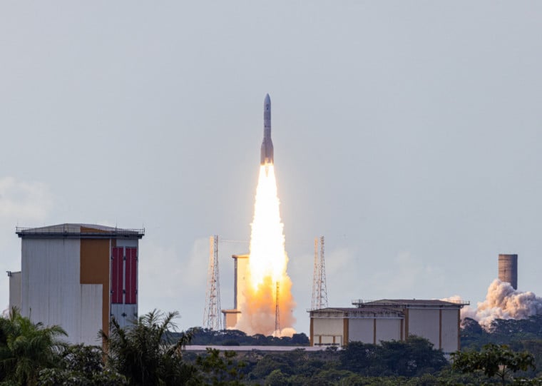 Ariane 6 foi lançado do Centro Espacial da Guiana Francesa, em Kourou