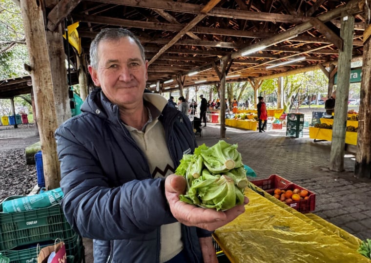 Hochmann, de Nova Santa Rita, mostra o impacto do clima na produção