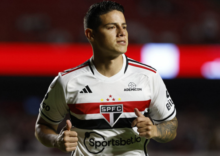 James Rodriguez não deslanchou com a camisa tricolor