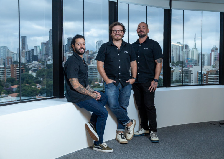 Fundadores da Winnin, Erich Oliveira (CTO), Martinez e Carlos Camolese (COO)