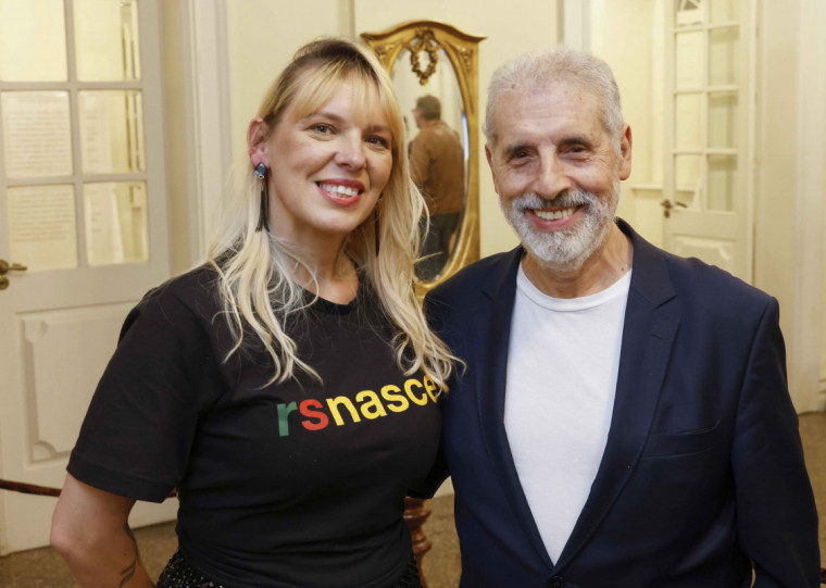 Edna Souza com José Fogaça no Theatro São Pedro