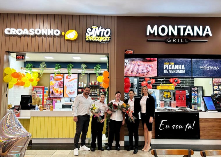 Marcas estão lado a lado no terceiro piso do shopping em Passo Fundo