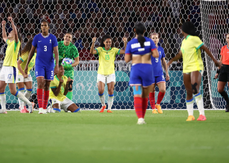 A seleção brasileira venceu por 1 a 0 e eliminou a França da Olimpíada de Paris 2024