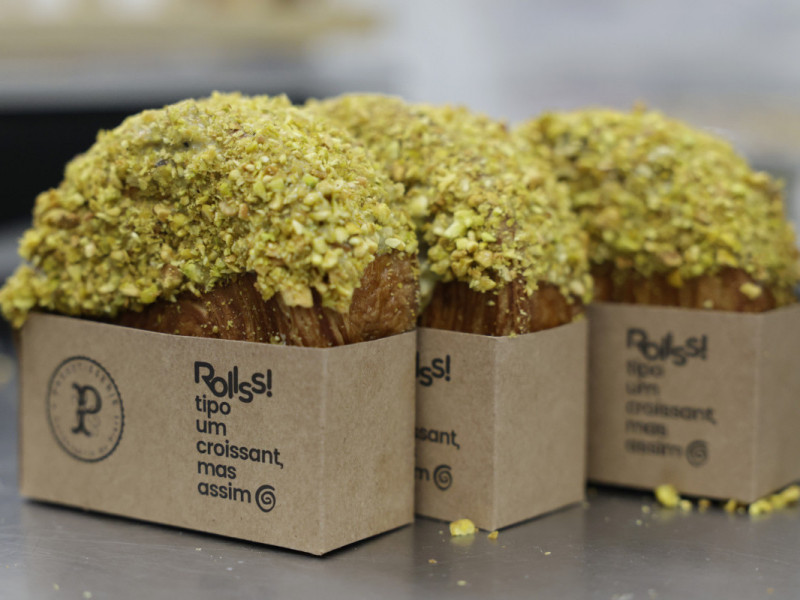 Os rolls de pistache s&atilde;o o carro-chefe da Presstisserie  Foto: T&Acirc;NIA MEINERZ/JC
