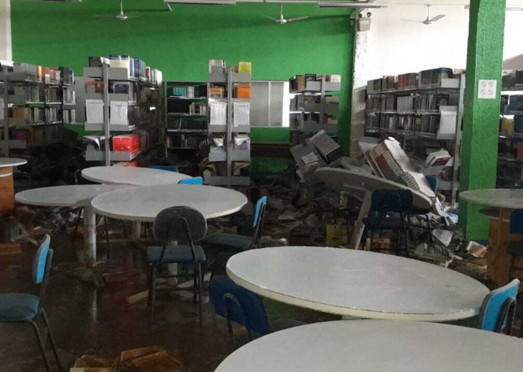 A unidade foi invadida pelas águas em 3 de maio, com a enchente chegando a quase um metro de altura 