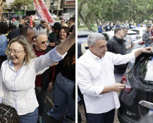 Sebastião Melo e Maria do Rosário fazem corpo a corpo no 1º domingo de campanha