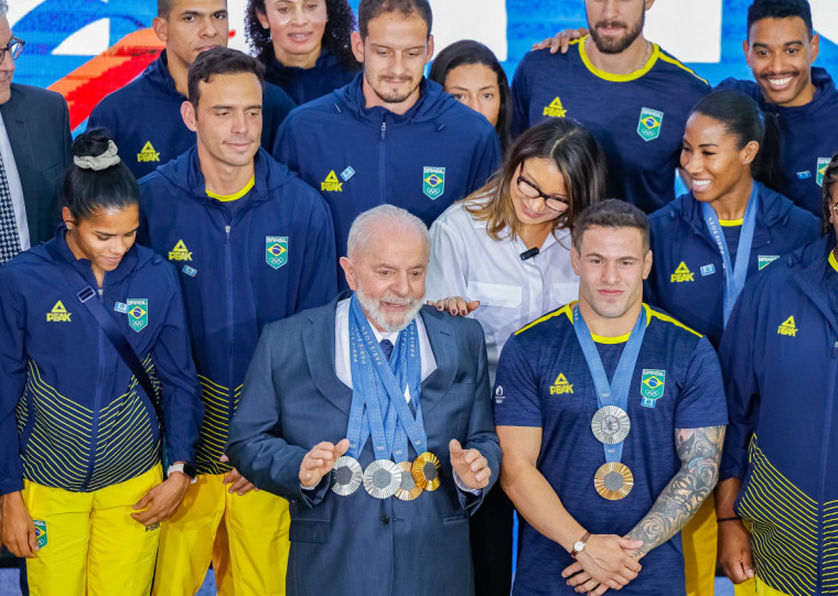 Lula se reuniu com atletas olímpicos no Palácio do Planalto