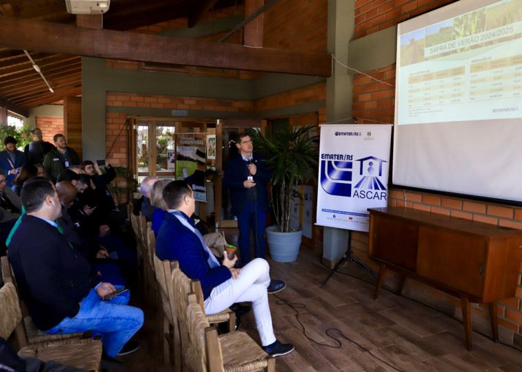 Claudinei Baldissera apresentou a estimativa de safra no RS com base na intenção de plantio dos produtores