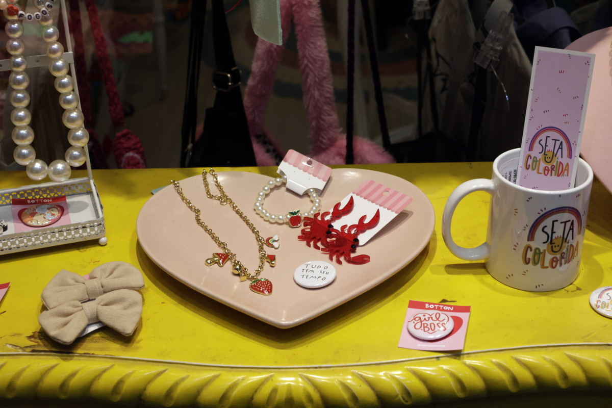 A loja trabalha com produtos criados pela empreendedora e produtos ilustrados por artistas locais | TÂNIA MEINERZ/JC