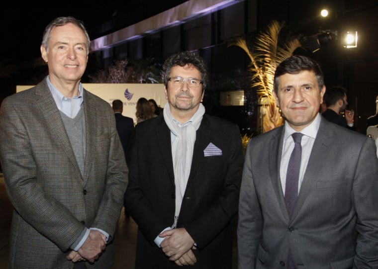 Jorge Logemann, Laurent Moreau, vice-presidente de Iniciativas Globais da Johns Hopkins, e Mohamed Parini, CEO do Grupo Moinhos