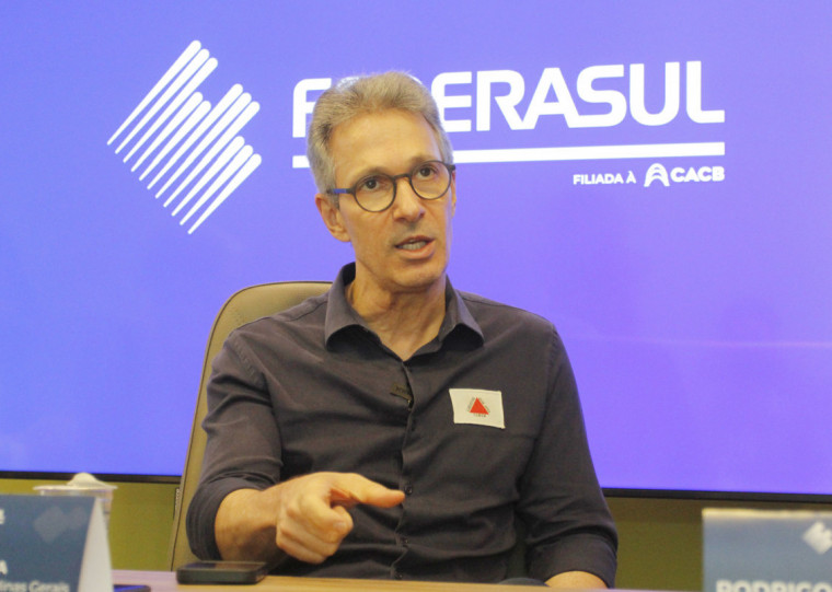 Governador de Minas Gerais, Romeu Zema (Novo) cumpriu agenda na Federasul