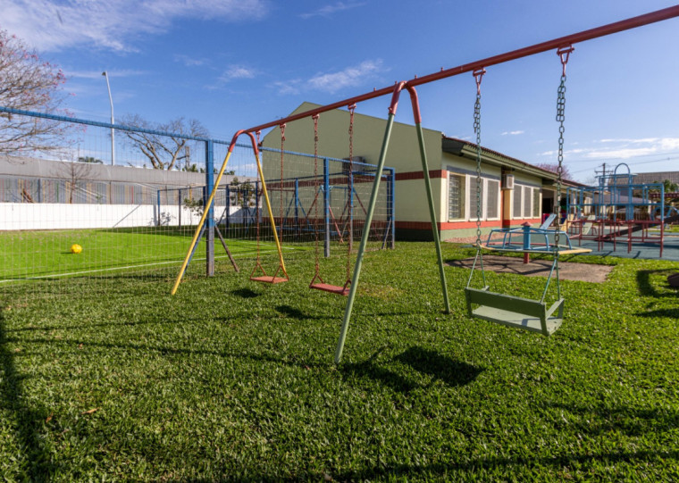 A Escola Marista Menino Jesus foi revitalizada após ser atingida pelas enchentes de maio