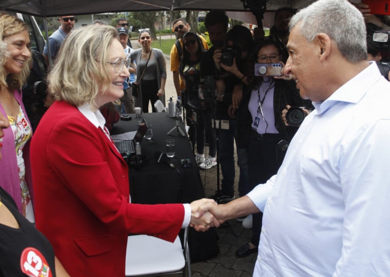 Os dois candidatos se encontraram nesta manhã em uma agenda em comum