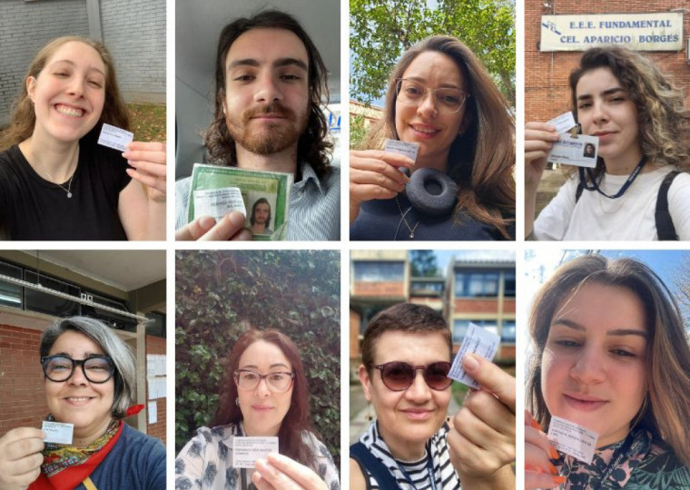 Profissionais do JC na cobertura da eleição arranjaram um tempinho para cumprir seu papel na democracia brasileira