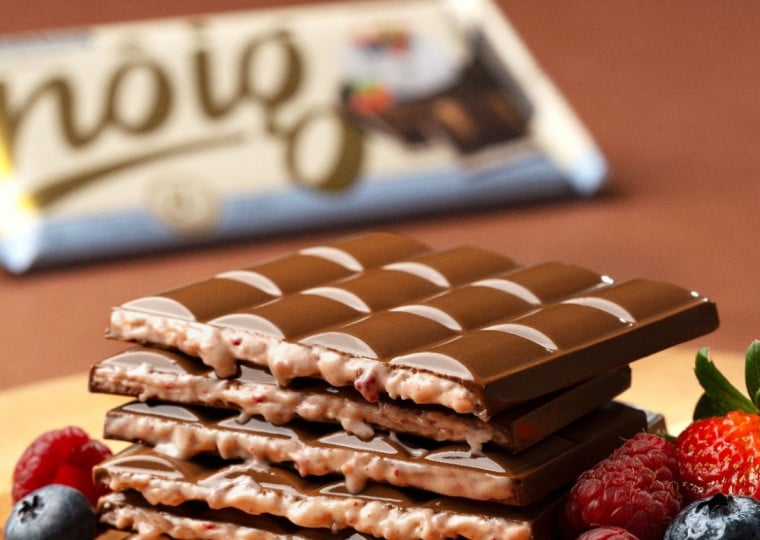 Neugebauer lança barras de chocolate Nóig recheadas com sobremesas famosas, como a Pavlova