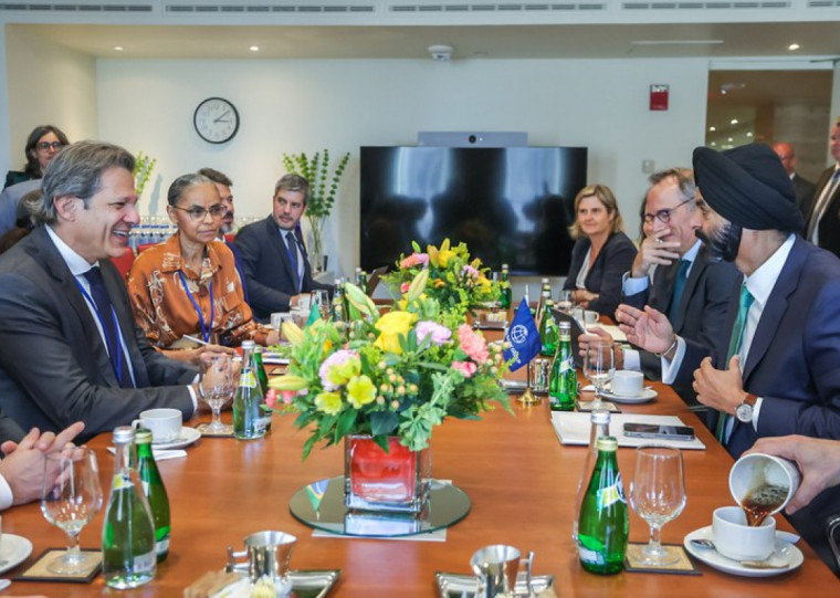 Ministros reuniram-se com o presidente do Banco Mundial, Ajay Banga