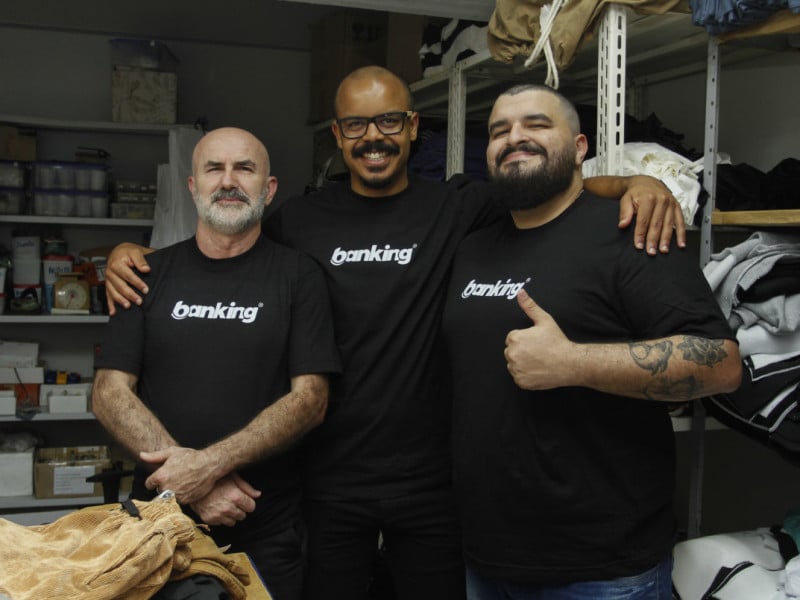 Darci Brasil, Fernando Brites e Davi Besson, equipe da Banking Foto: EVANDRO OLIVEIRA/JC