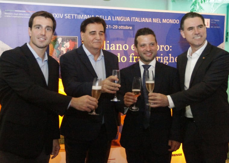 Diretor-presidente do JC, Giovanni Jarros Tumelero; Humberto Guaspary; cônsul-geral da Itália, Valerio Caruso; e o secretário de Justiça, Cidadania e Direitos Humanos, Fabrício Peruchin