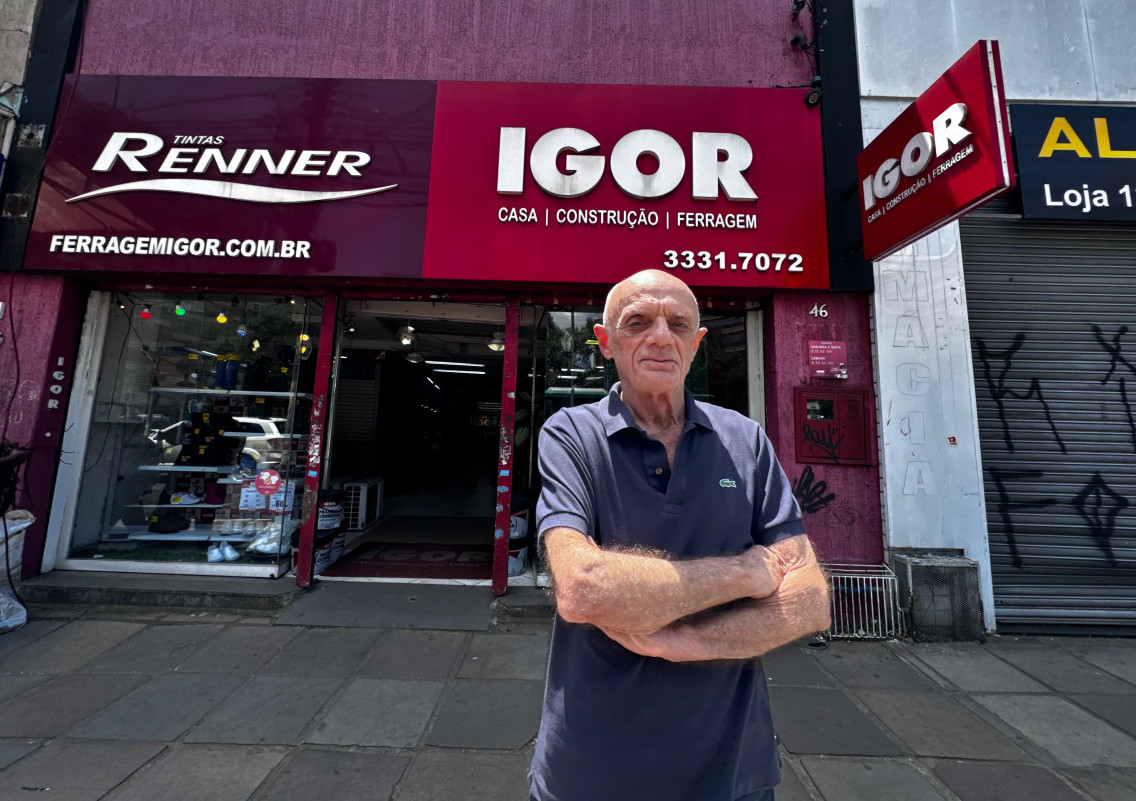 Beno Igor herdou o negócio do pai Bernardo Igor, imigrante judeu da Lituânia | PATRÍCIA COMUNELLO/ESPECIAL/JC