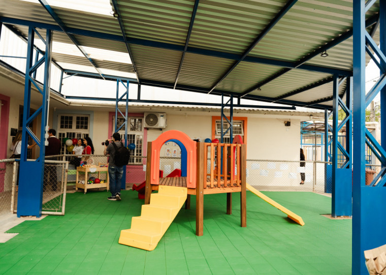 A Escola Mário Frigo foi a quinta instituição revitalizada desde as chuvas de maio