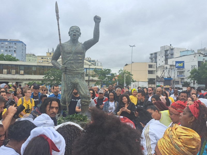 Inaugura&ccedil;&atilde;o da est&aacute;tua de Zumbi dos Palmares Foto: Adriana Lampert/Especial/JC