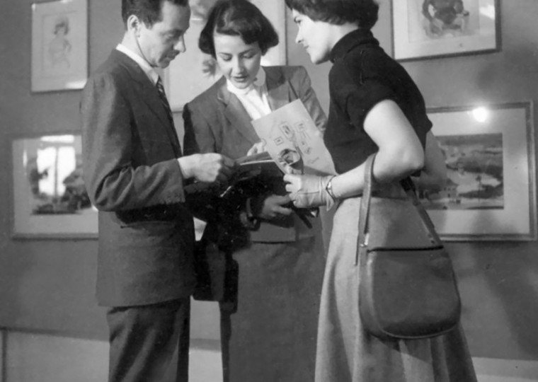 Vitório Gheno em foto em exposição foi na Galeria do Correio do Povo, em 1949