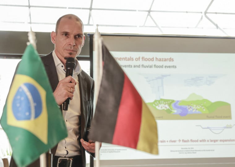 Markus Noack, especialista em gestão de águas, participou da reunião-almoço da Câmara Brasil-Alemanha 