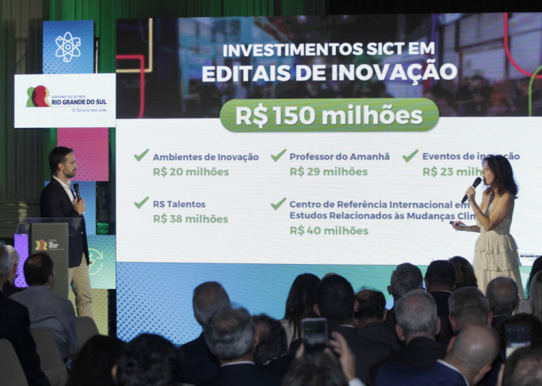 Governador Eduardo Leite e secretária Simone Stülp anunciaram aporte