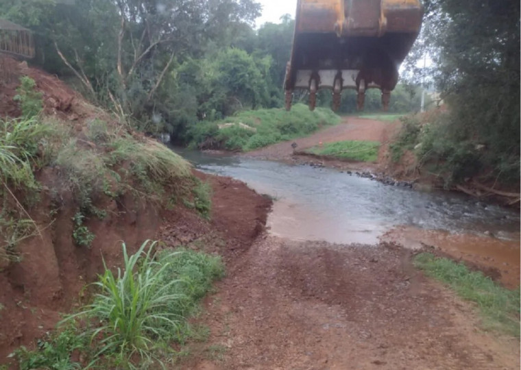 Estrutura de madeira foi destruída pelas chuvas de novembro de 2023