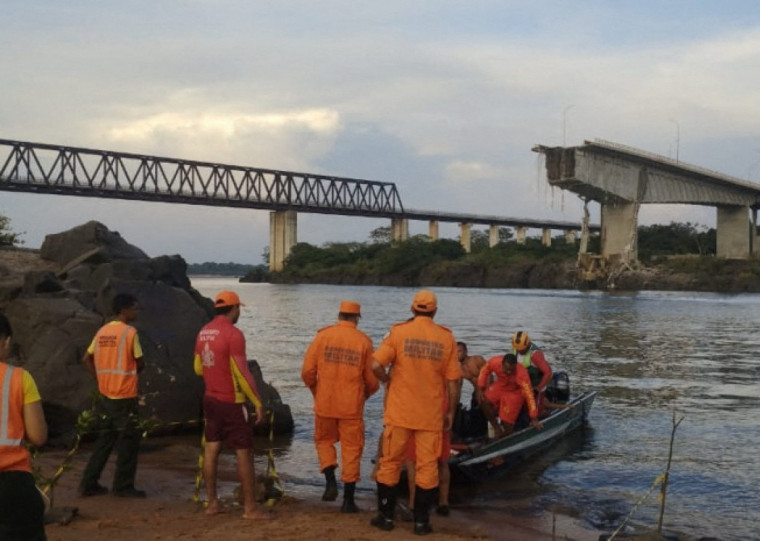 O DNIT não informou se há vítimas no desabamento da ponte que liga Maranhão e Tocantins