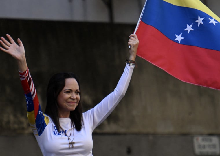  Maria recebeu o Nobel da Paz em promoção dos direitos democráticos para o povo da Venezuela
