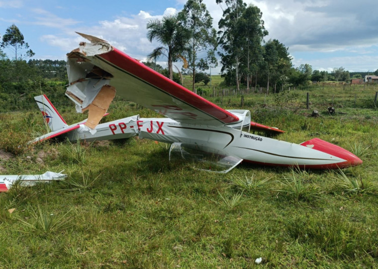 As vítimas do acidente com a aeronave de pequeno porte em Montenegro tiveram ferimentos leves