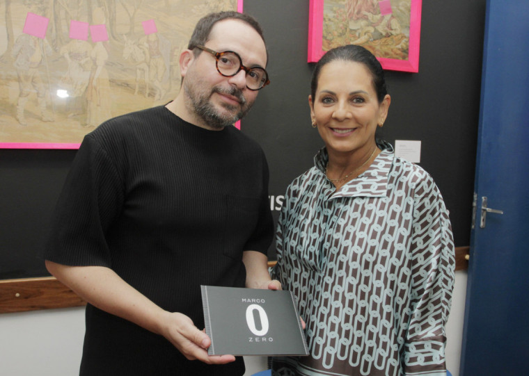 André Venzon e Sandra Echeverria na Fundação Ecarta